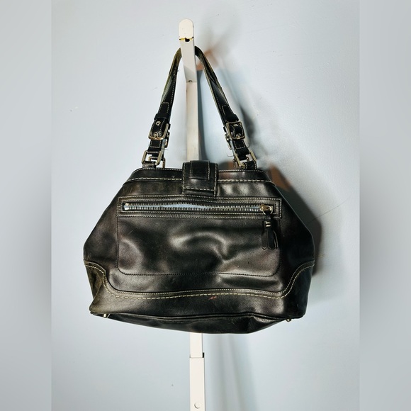 Coach leather suede patchwork black - Picture 2 of 5